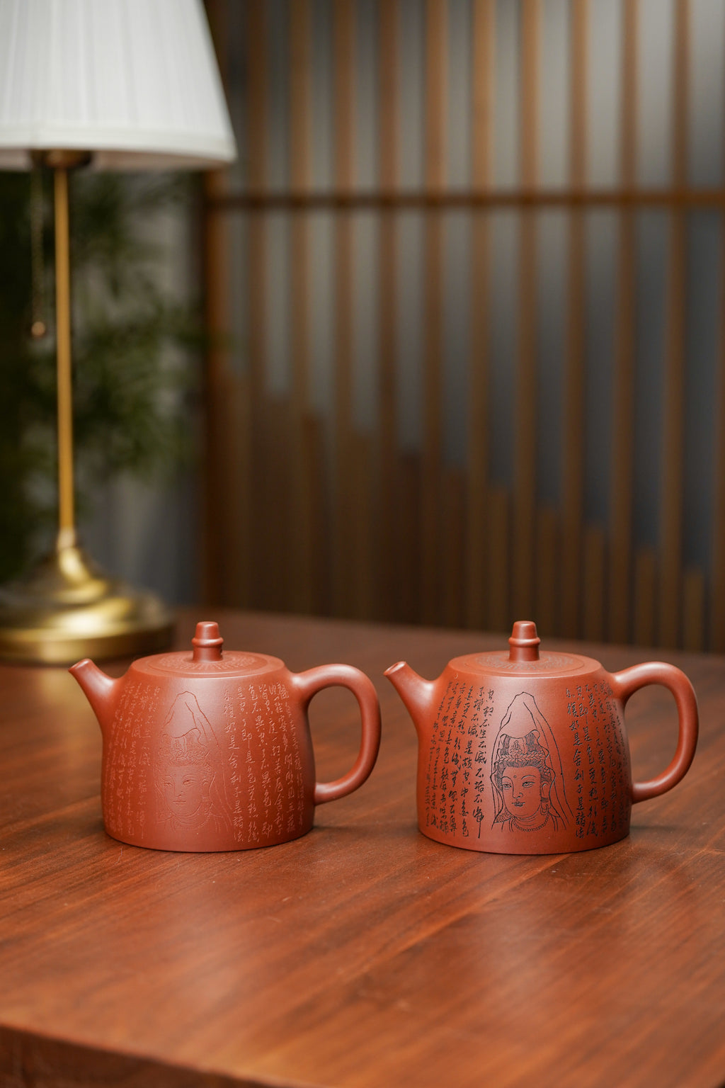 一器藏心经·紫砂纳万福｜郑求标大师｜双心经+吉祥经至尊臻品【汉铎壶】原矿极品底槽清·400cc