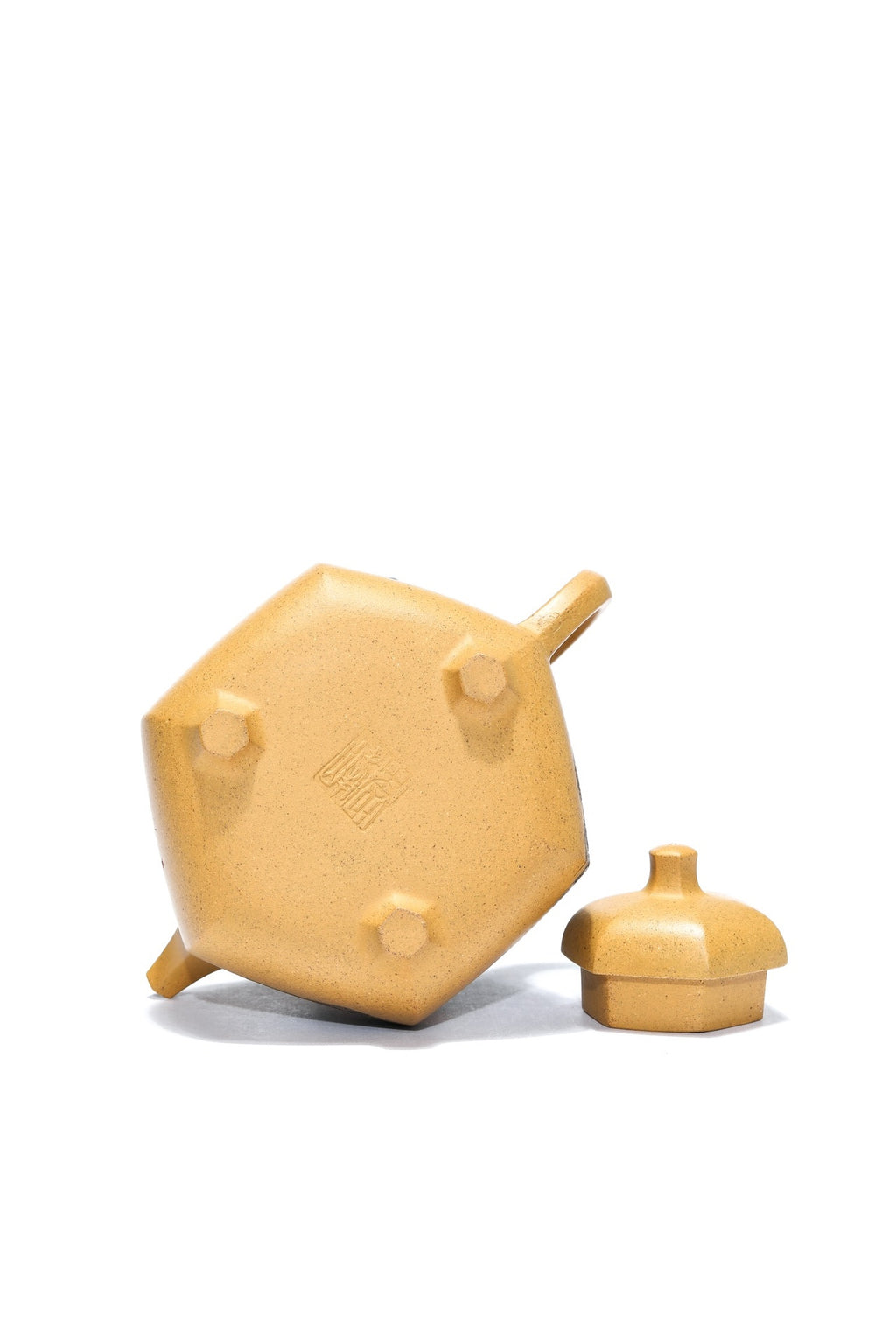 紫砂界彩刻山水标杆·李峰大师｜恭王府馆藏臻品《六方乳鼎壶》原矿优质黄金段·280cc