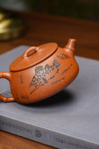 范泽锋大师高徒·省大师邱爽紫砂潜力重器【竹节大口石瓢壶】原矿优质金降坡·190cc