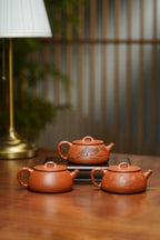 范泽锋大师高徒·省大师邱爽紫砂潜力重器【竹节大口石瓢壶】原矿优质金降坡·190cc
