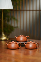 范泽锋大师高徒·省大师邱爽紫砂潜力重器【竹节大口石瓢壶】原矿优质金降坡·190cc