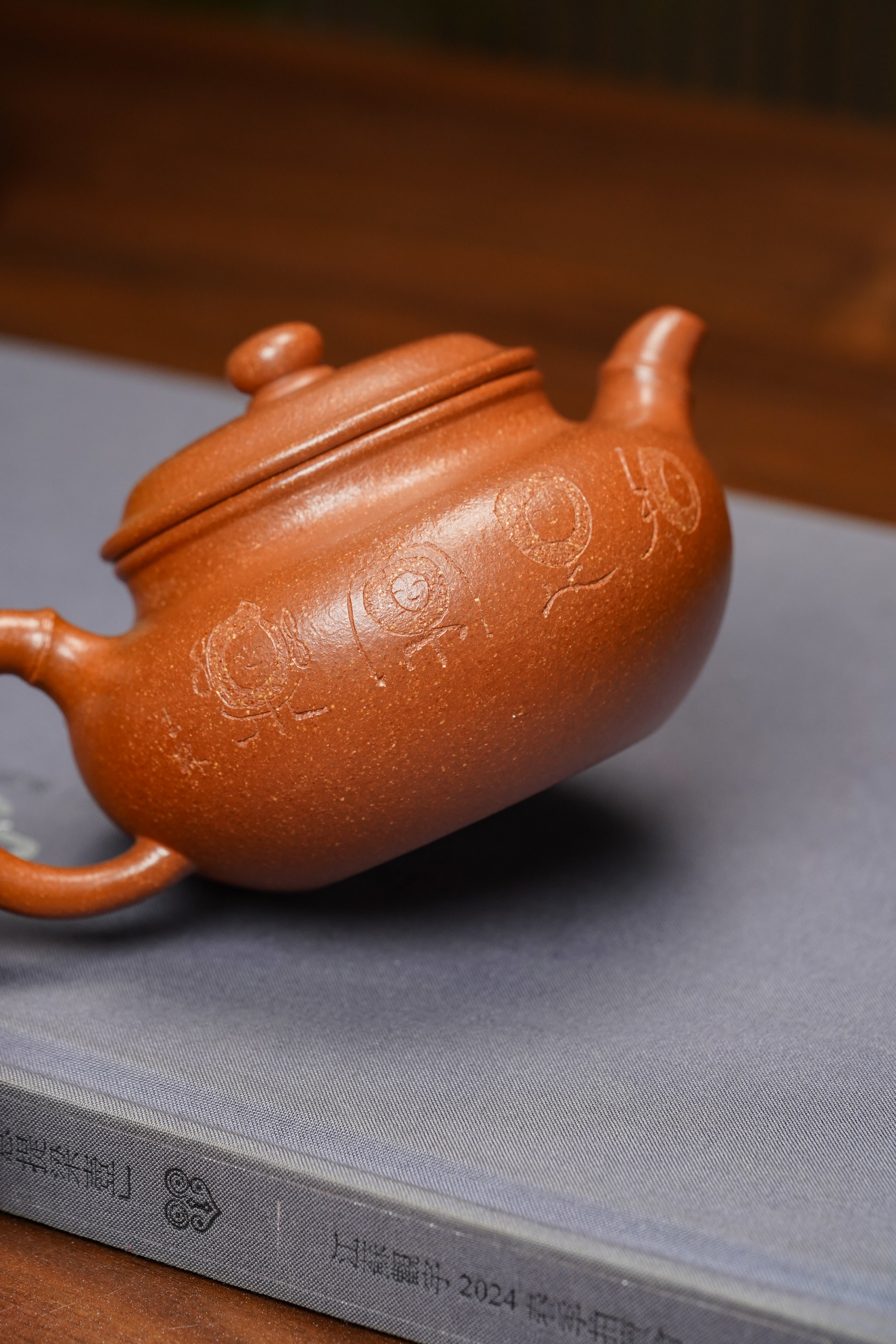 范泽锋大师高徒·省大师邱爽紫砂潜力重器【竹节仿古壶】原矿优质降坡泥·260cc