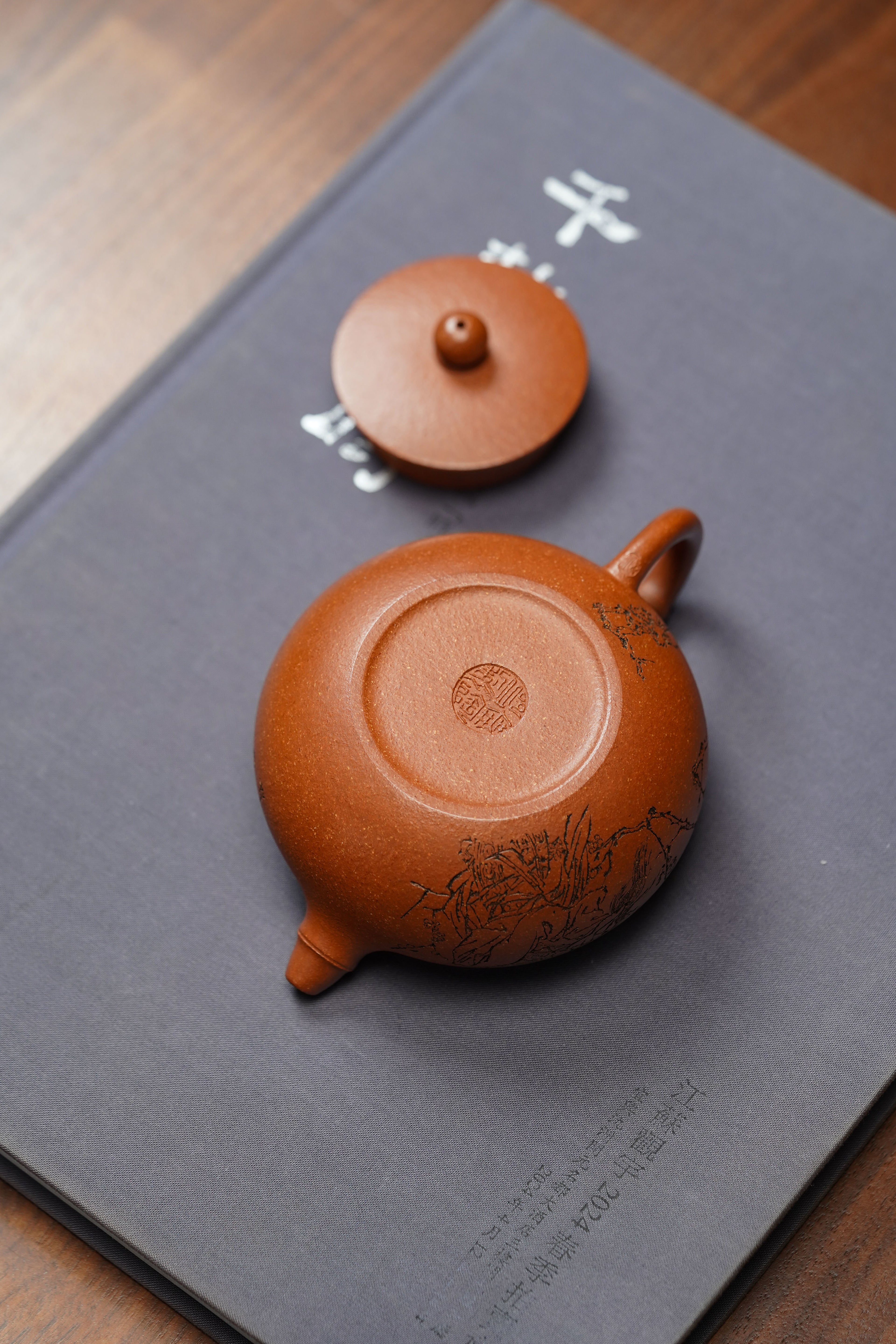 范泽锋大师高徒·省大师邱爽紫砂潜力重器【一粒珠壶】原矿优质金降坡·220cc