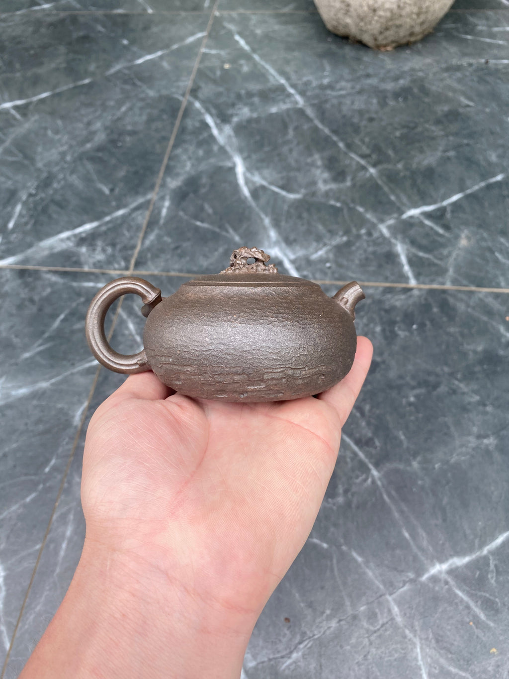 窑宝级柴烧孤品《太湖石趣》全手工制 原矿极品段泥柴烧·200cc