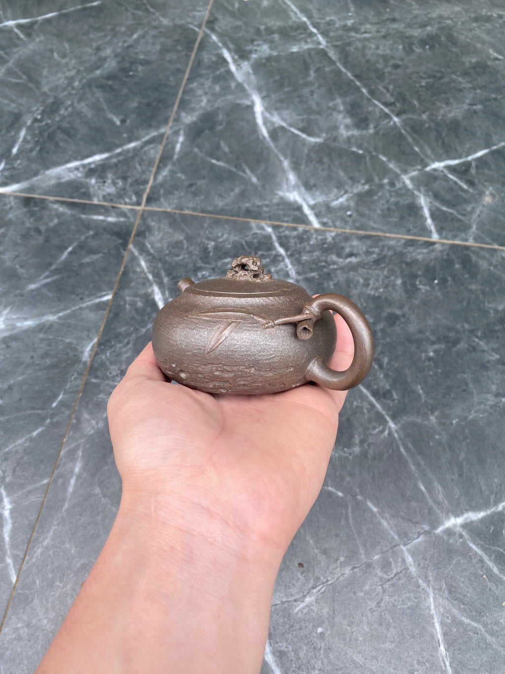 窑宝级柴烧孤品《太湖石趣》全手工制 原矿极品段泥柴烧·200cc