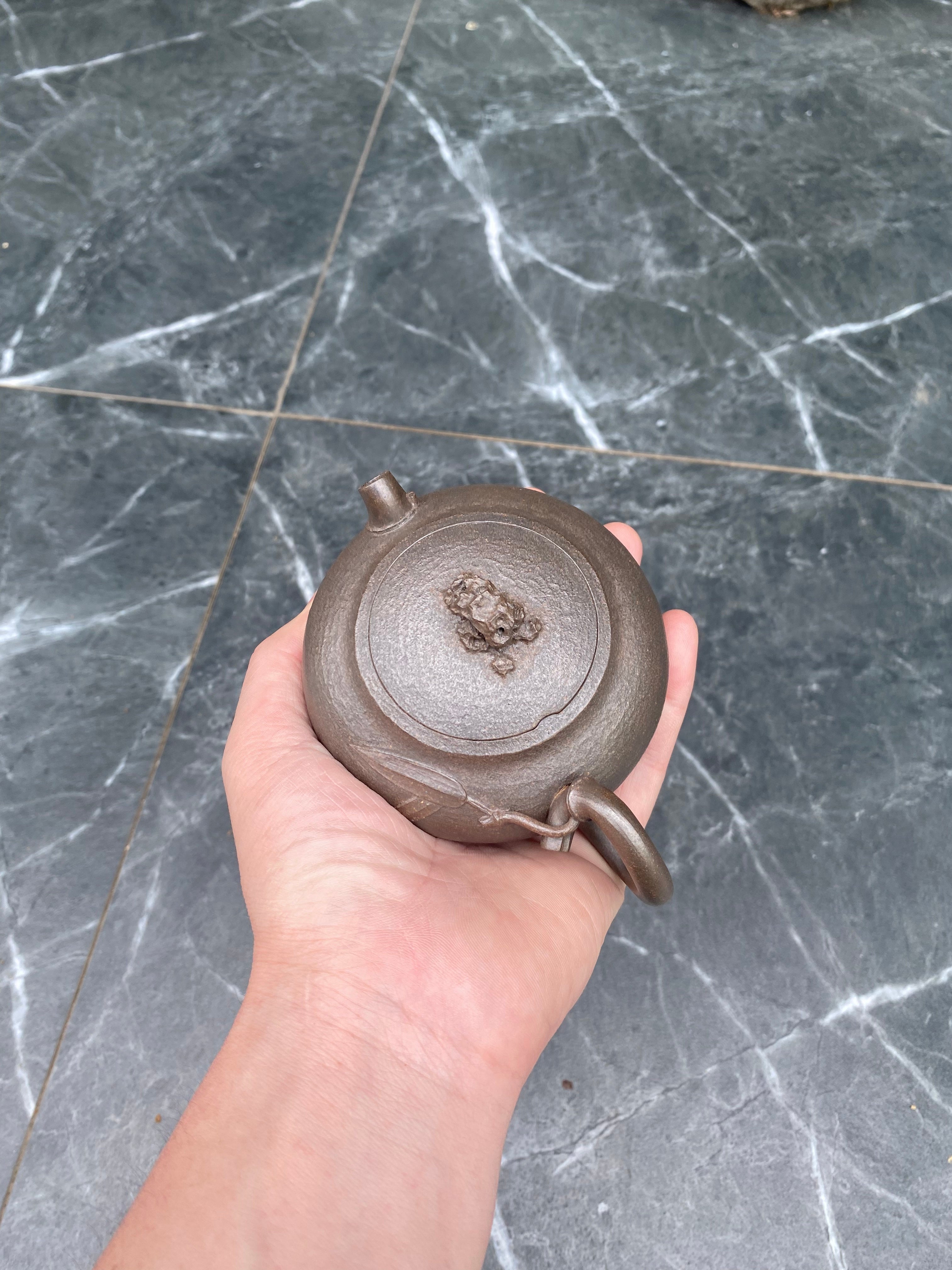 窑宝级柴烧孤品《太湖石趣》全手工制 原矿极品段泥柴烧·200cc