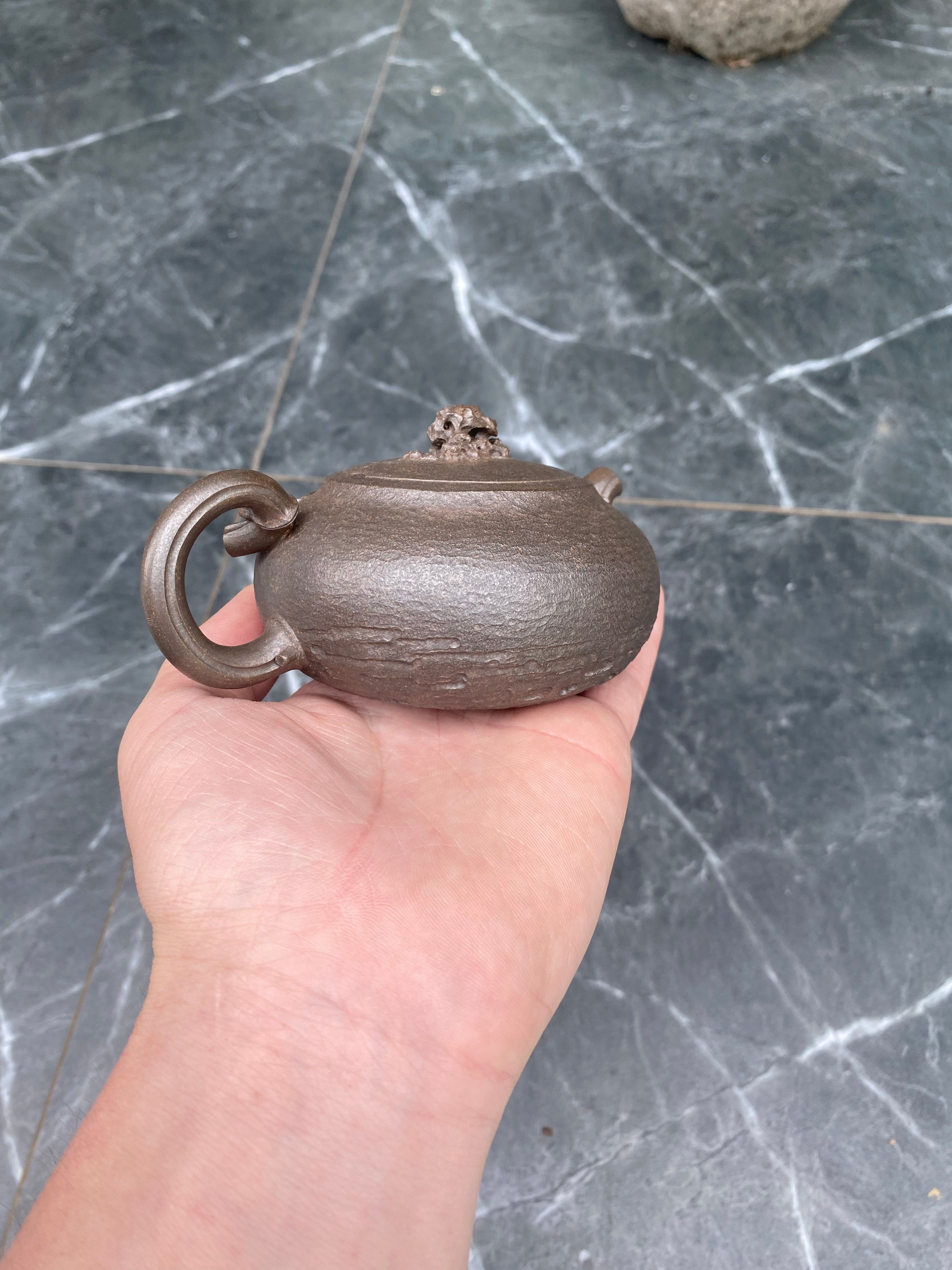 窑宝级柴烧孤品《太湖石趣》全手工制 原矿极品段泥柴烧·200cc
