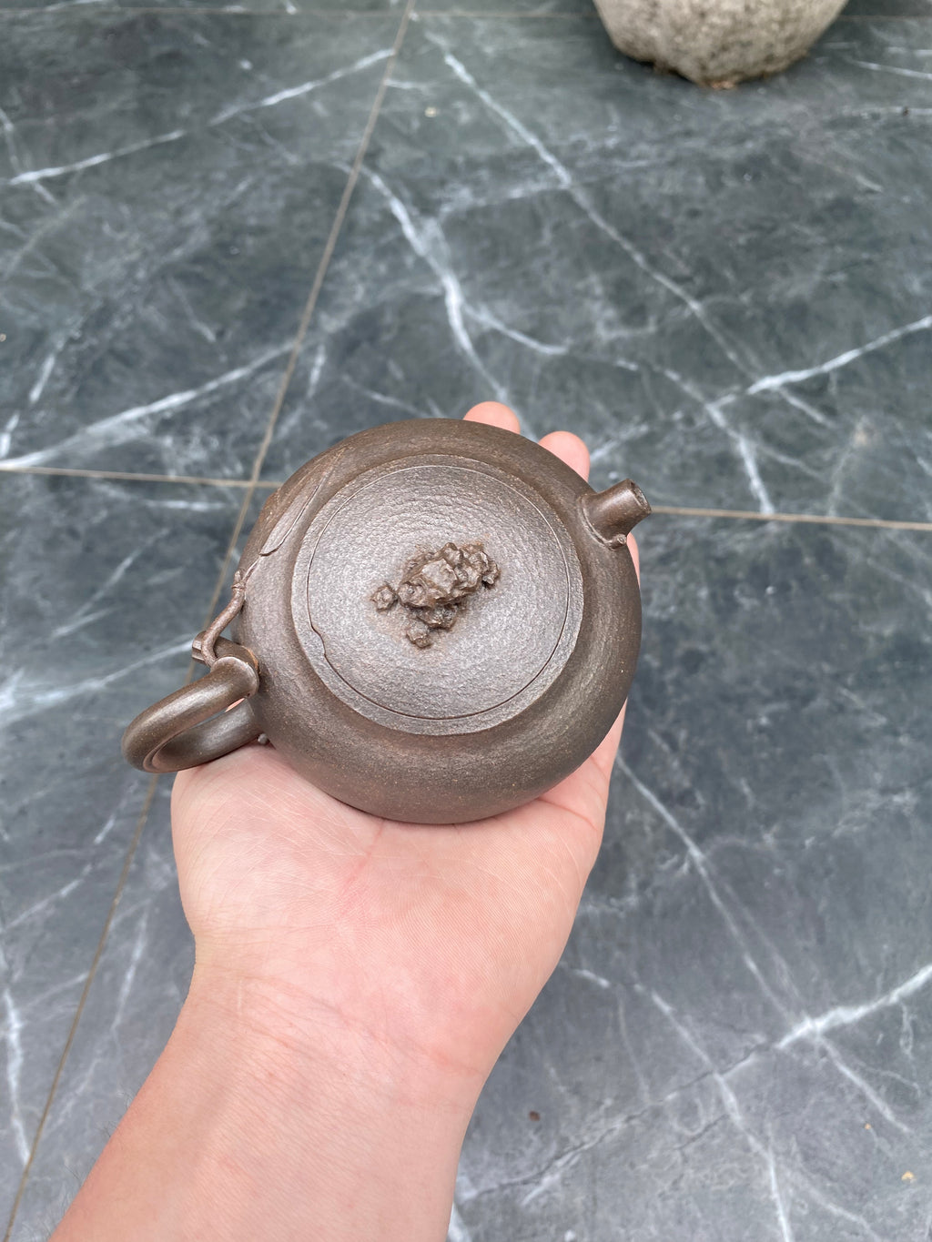 窑宝级柴烧孤品《太湖石趣》全手工制 原矿极品段泥柴烧·200cc
