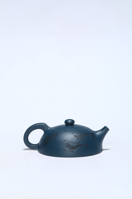 国大师顾绍培·董健合作精品《半月壶》收藏级作品家藏极品绿泥·220cc