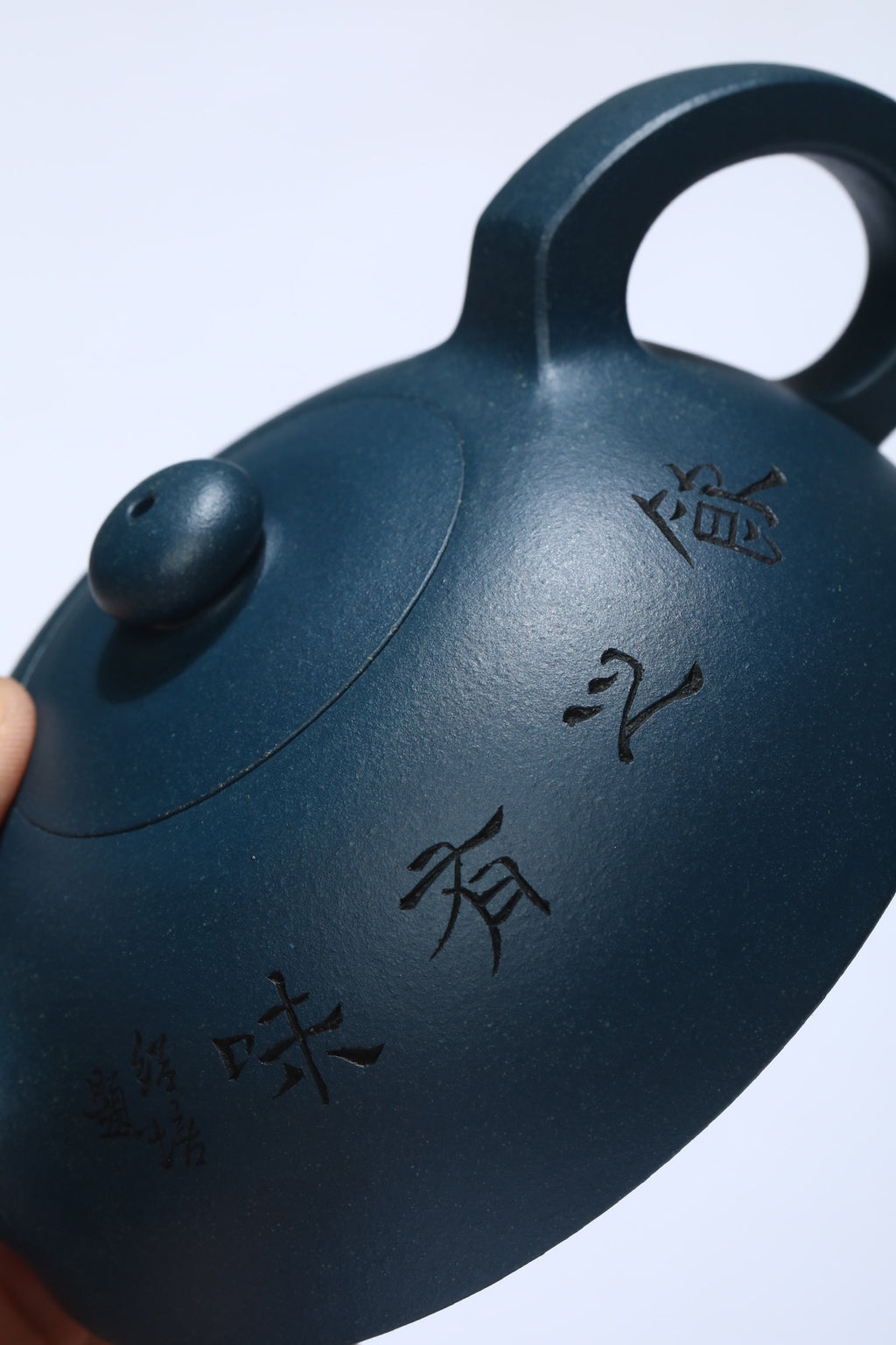 国大师顾绍培·董健合作精品《半月壶》收藏级作品家藏极品绿泥·220cc