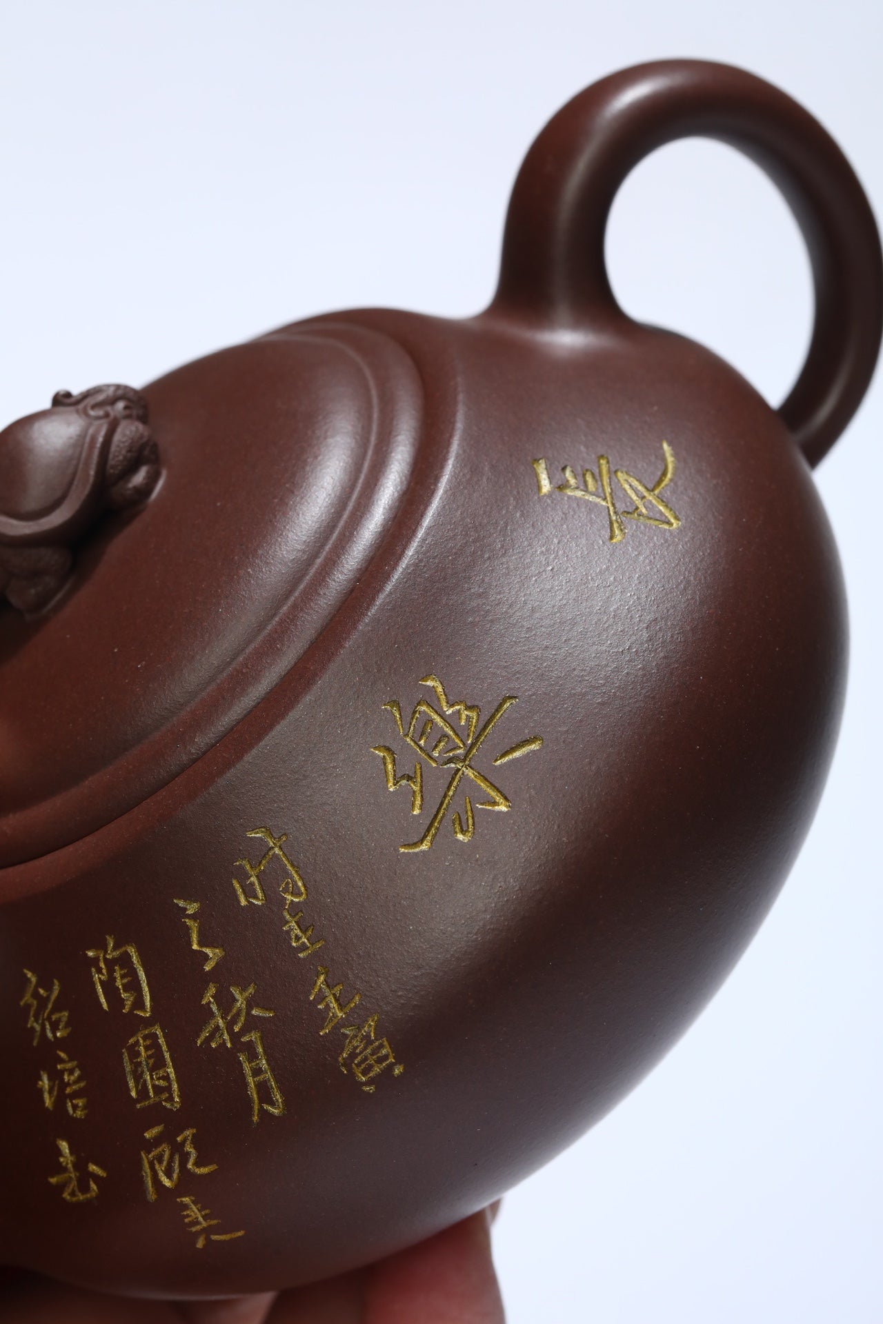 国大师顾绍培·董健合作精品《长乐壶》入册款 家藏极品老紫泥·380cc