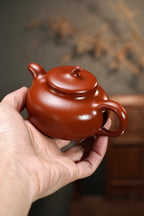 【茄瓜·摹古】 原矿优质朱泥·210cc·9孔  发色正宗，红而不艳，临摹老款，韵味十足