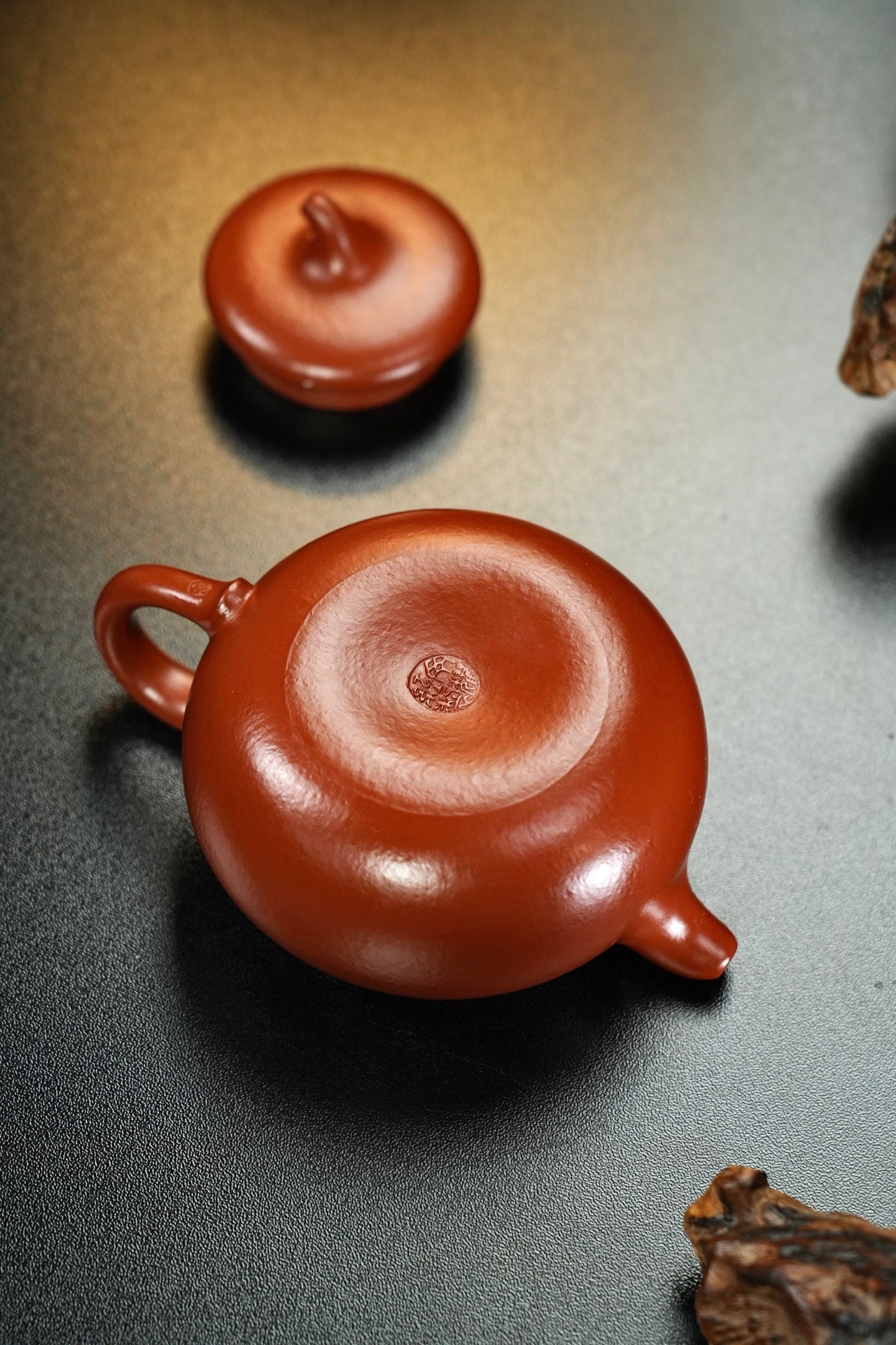 【茄瓜·摹古】 原矿优质朱泥·210cc·9孔  发色正宗，红而不艳，临摹老款，韵味十足
