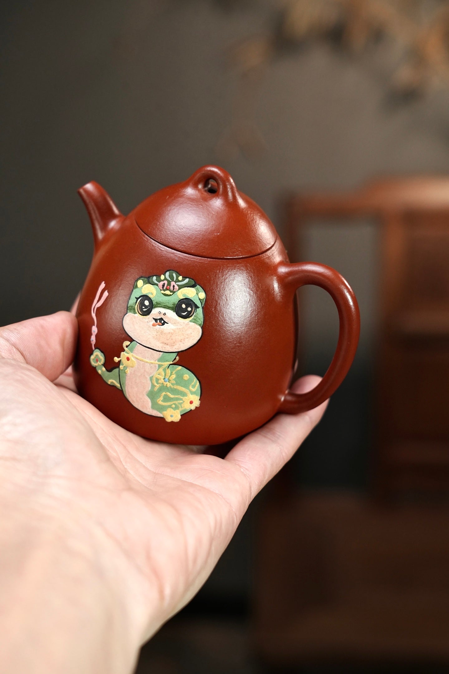【秦权·经典】 原矿极品朱泥（泥绘）·180cc·内推孔
