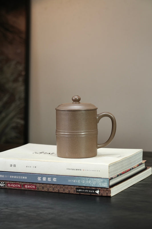 【紫砂·盖杯/办公杯】 原矿优质段泥·450cc（满）