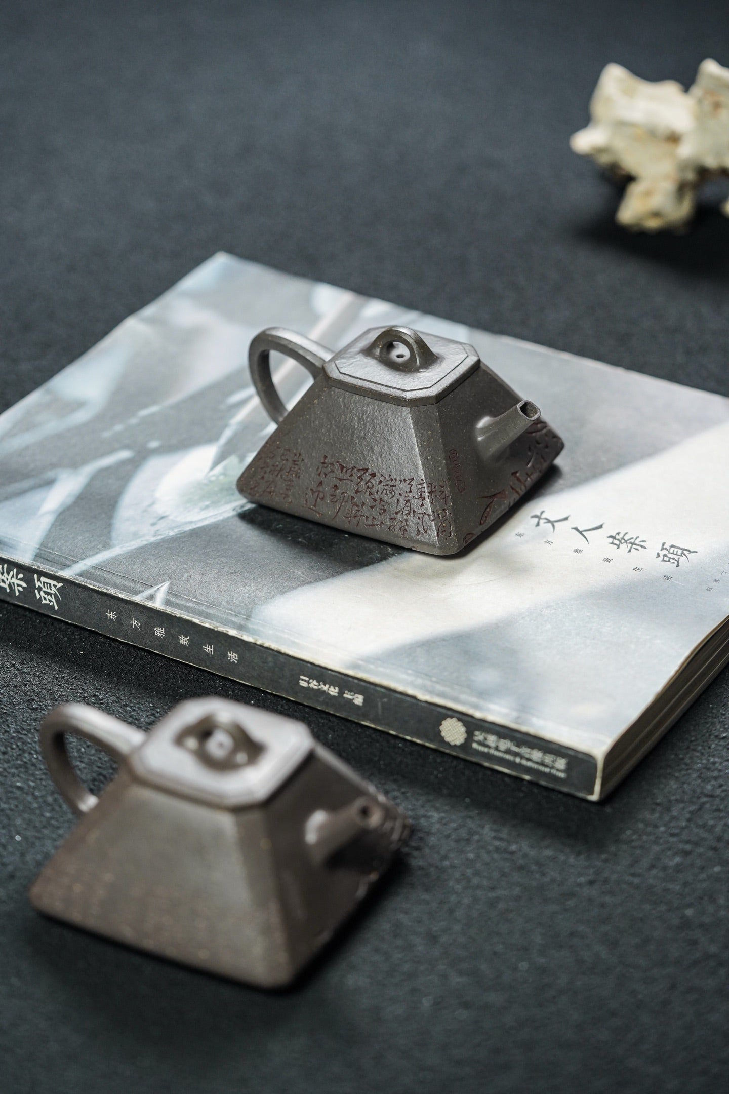四方小石瓢·精工轻胚·130cc 原矿顶级纯料天青 温润如玉 优雅大气