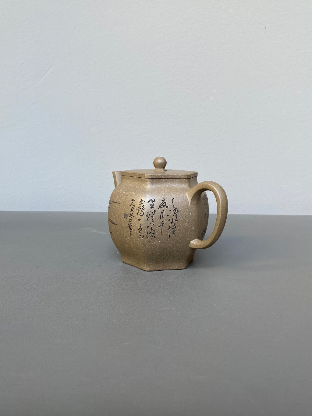 宏林山水·礼藏天下｜陈宏林大师传世巅峰臻品【六方宫灯壶】原矿极品松华青段·260cc