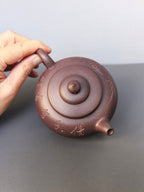 程辉大师紫砂界的功勋级领军人物·精品佳作《竹韵壶》原矿极品乾隆青灰段·260cc