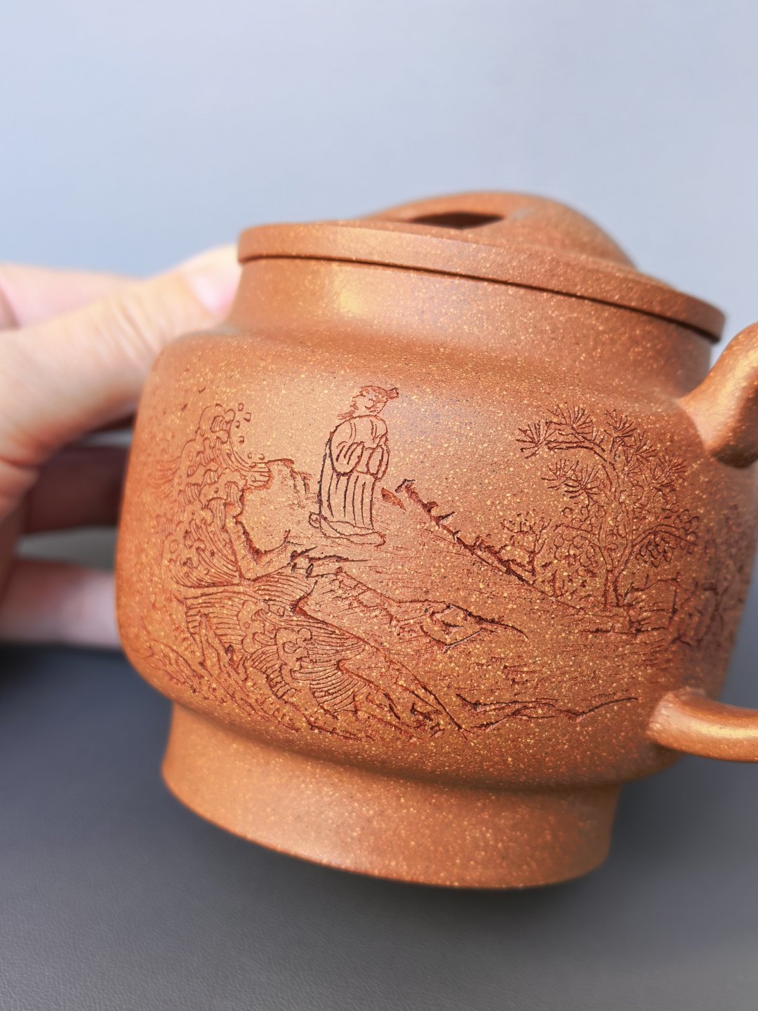 程辉大师 紫砂界的功勋级领军人物·精品佳作《牛盖德钟壶》原矿极品老段泥·450cc
