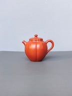 程辉大师 紫砂界的功勋级领军人物·精品佳作《筋纹秋水壶》原矿极品朱泥·160cc