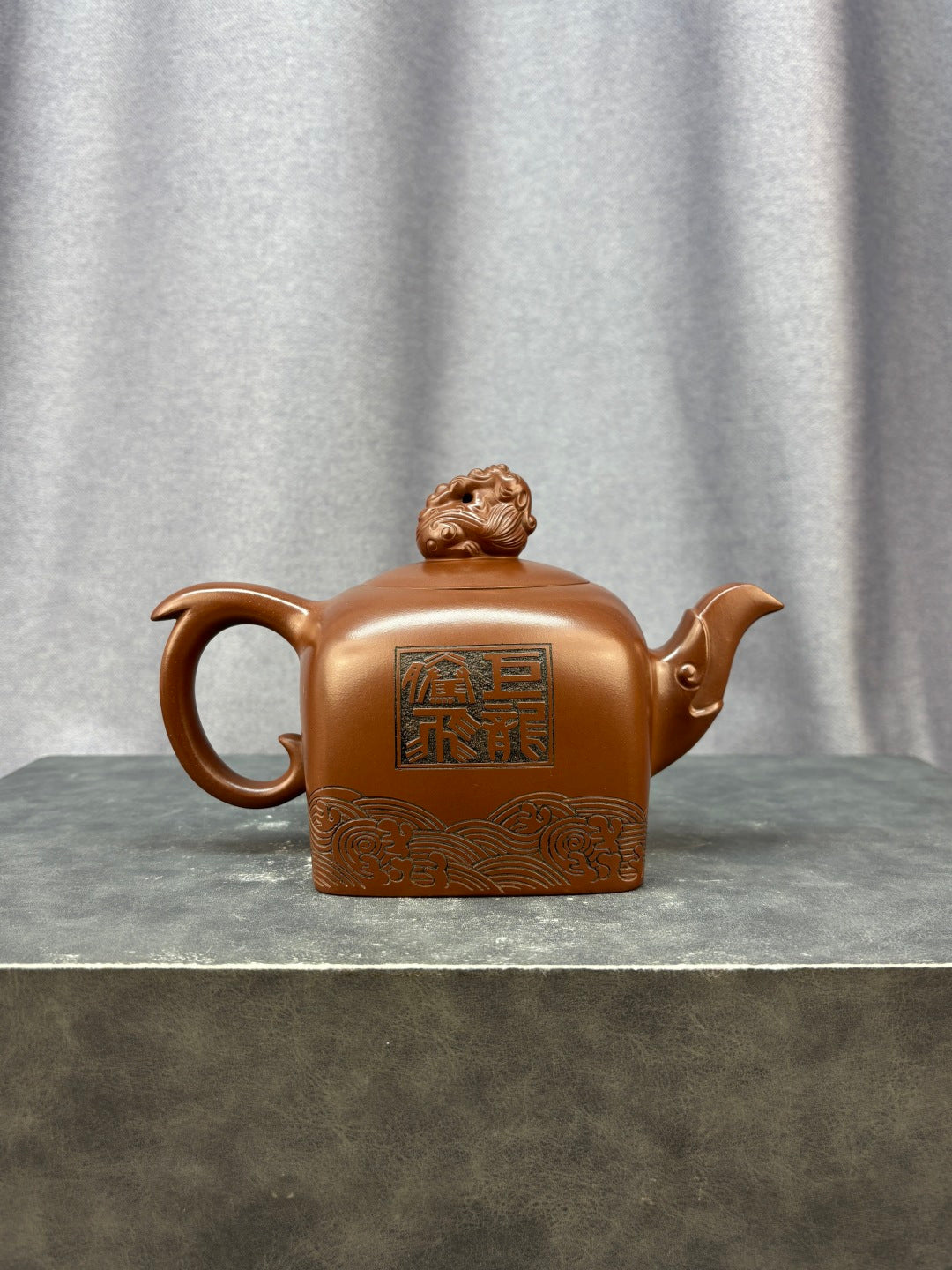 【程辉大师代表作】中国陶瓷艺术终身成就奖·省大师程辉·入册款代表作《国玺龙壶》原矿极品底槽青·500cc