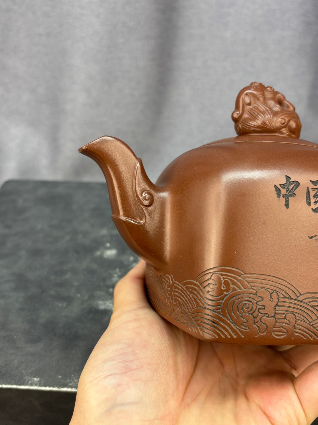 【程辉大师代表作】中国陶瓷艺术终身成就奖·省大师程辉·入册款代表作《国玺龙壶》原矿极品底槽青·500cc