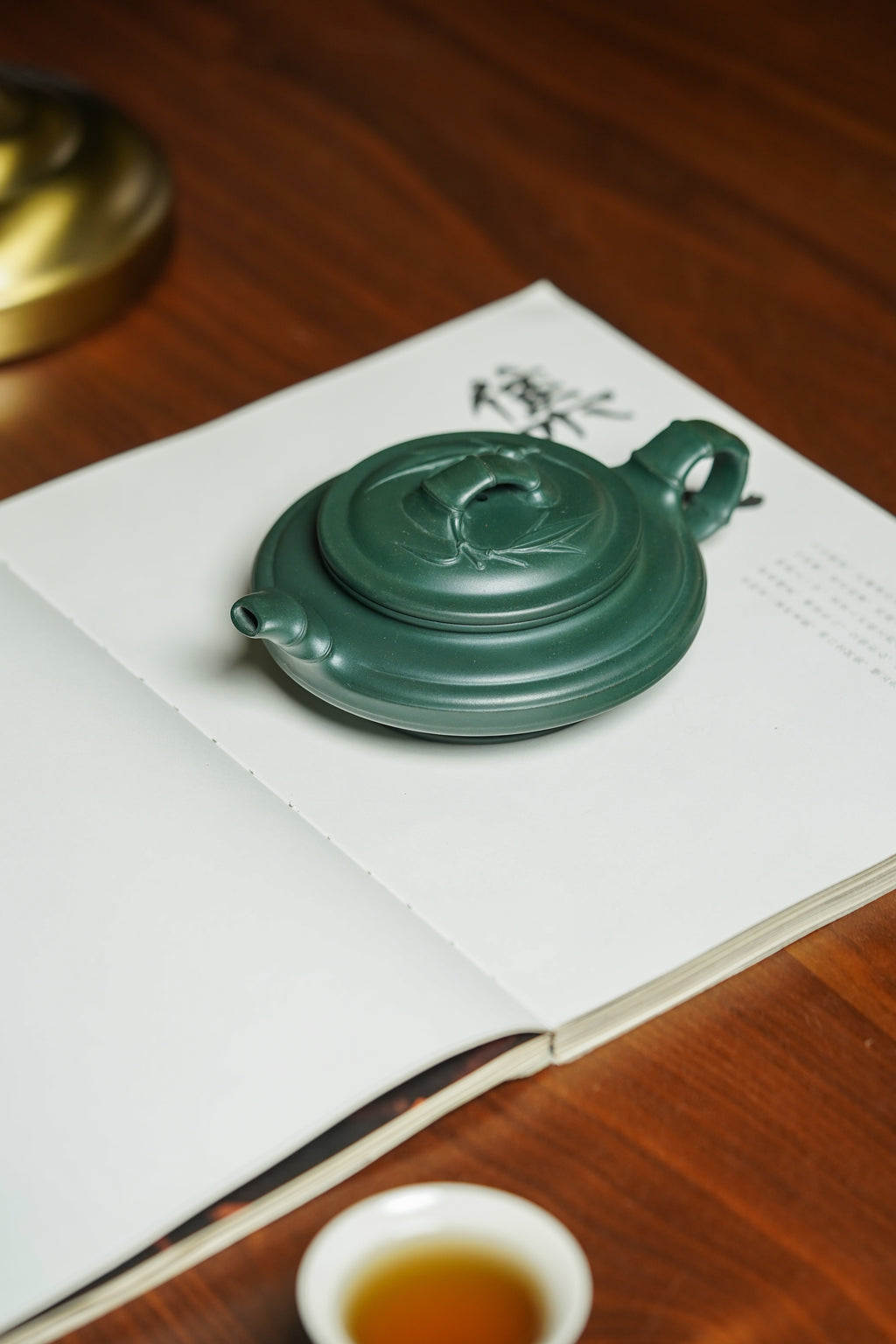 国大师李昌鸿·臻品福利🧧紫砂泰斗顾景舟传承·双国大师之作【扁竹鼓壶】原矿优质景舟绿泥·200cc