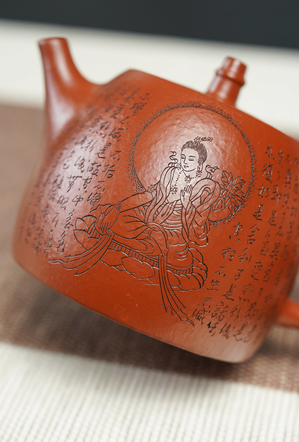郑求标大师｜三心经至尊臻品【心经汉铎壶】原矿极品朱泥·280cc