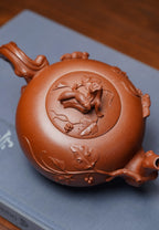 紫砂非遗花器泰斗·蒋蓉唯一嫡传｜蒋艺华亲制巅峰臻品【松鼠葡萄壶】原矿极品降坡泥·580cc