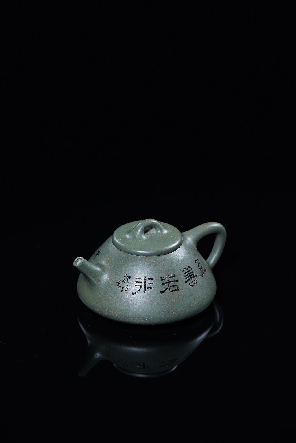 国大师·顾绍培➕省大师·储立之合作限量款 【子冶石瓢壶】原矿极品雪花绿泥·280cc