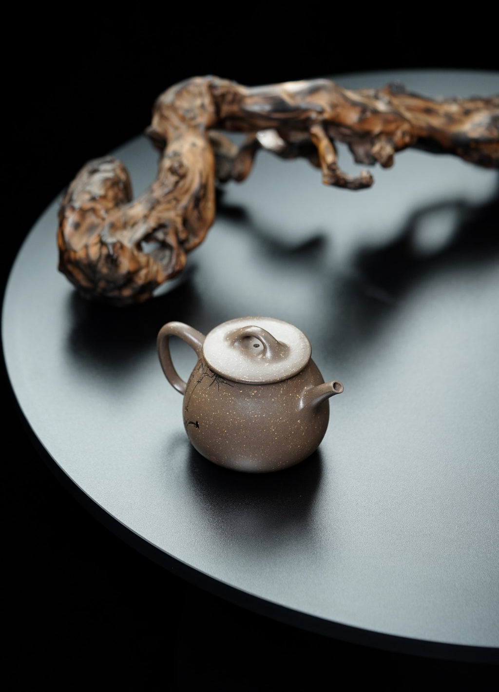 储立之大师｜中国陶瓷艺术终身成就奖获得者｜典藏重器【风竹高石瓢壶】原矿优质沉香砂 300cc