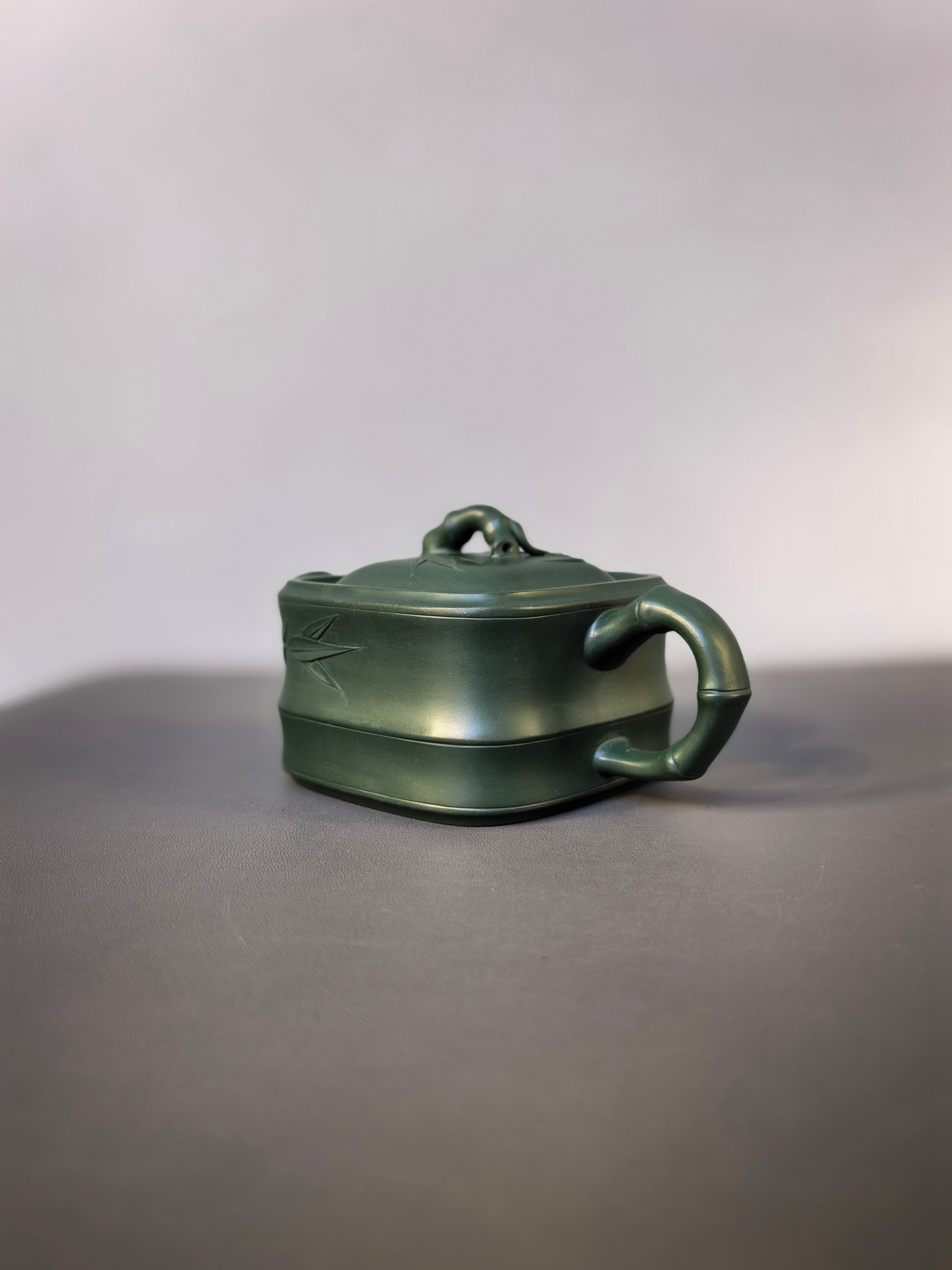 范泽锋大师高徒·省大师邱爽紫砂潜力重器【竹段套组】原矿优质苏门答腊青·260cc