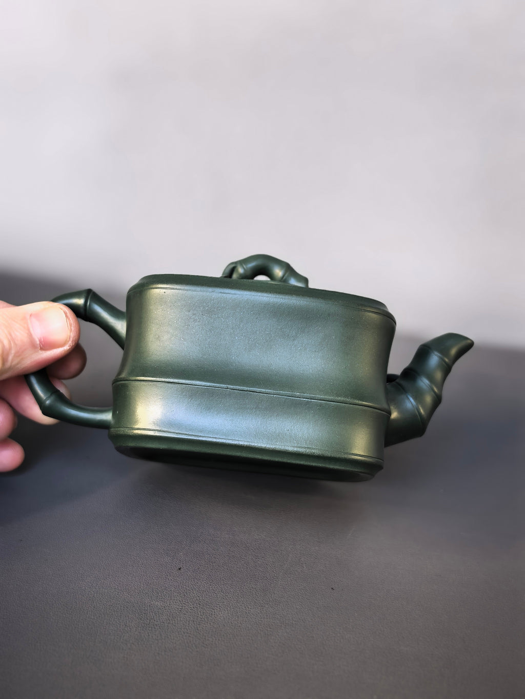 范泽锋大师高徒·省大师邱爽紫砂潜力重器【竹段套组】原矿优质苏门答腊青·260cc
