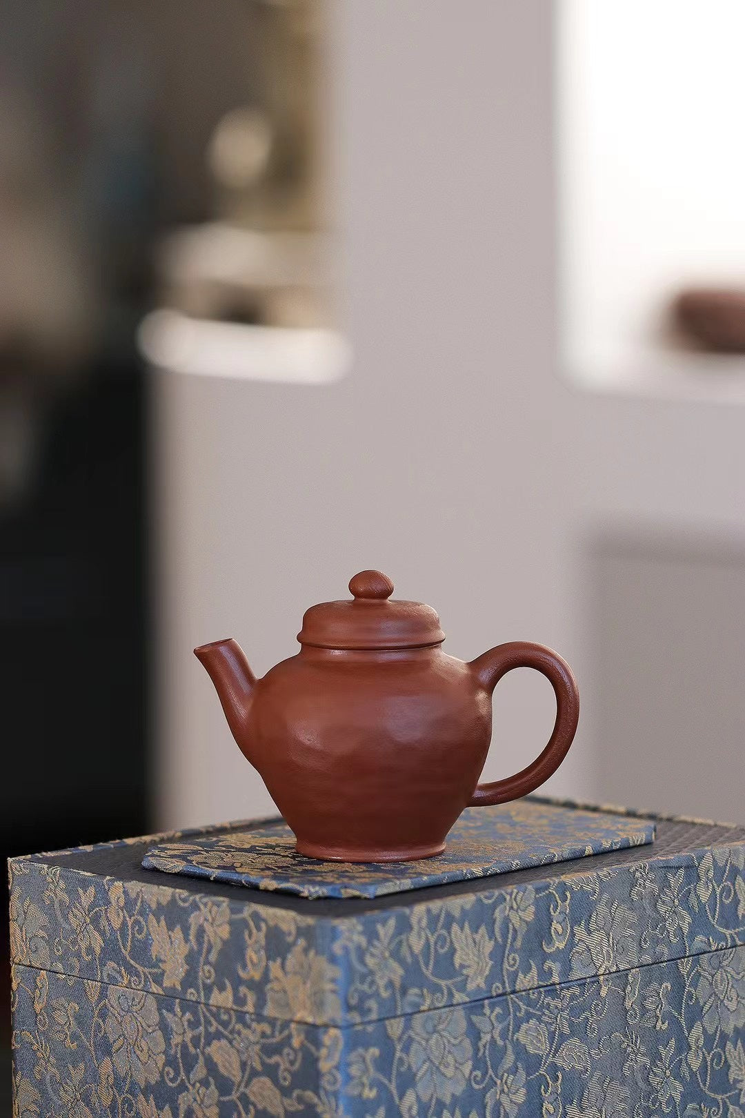 紫砂珍藏级精品｜省大师吴培林高徒·王雅丽 制【鸿福套组】原矿优质老朱泥·大150cc·小100cc