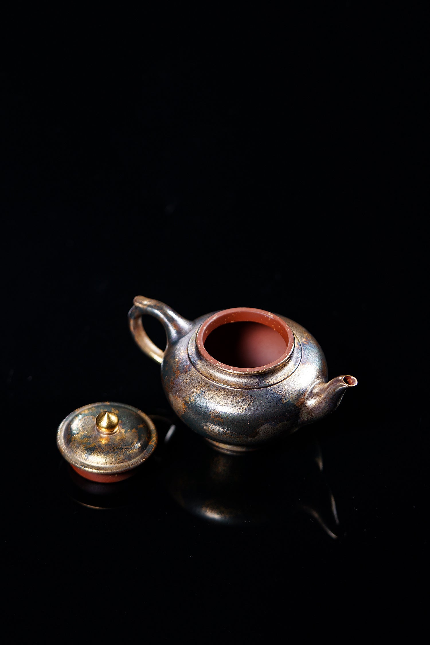 新品❤️原矿紫砂·特色黄金贝壳烧《笑樱壶》独一无二小精品原矿极品降坡泥·120cc
