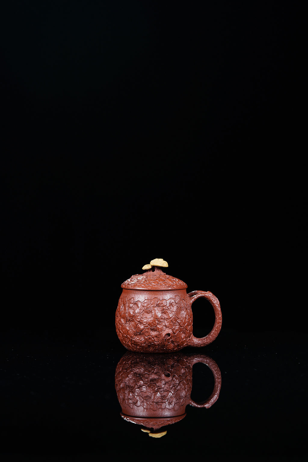 原矿优质紫砂·全手工制作《灵芝主人杯》（单个价） 原矿本山绿泥·100cc 朱泥·100cc 著名紫砂艺术家·于敏·制