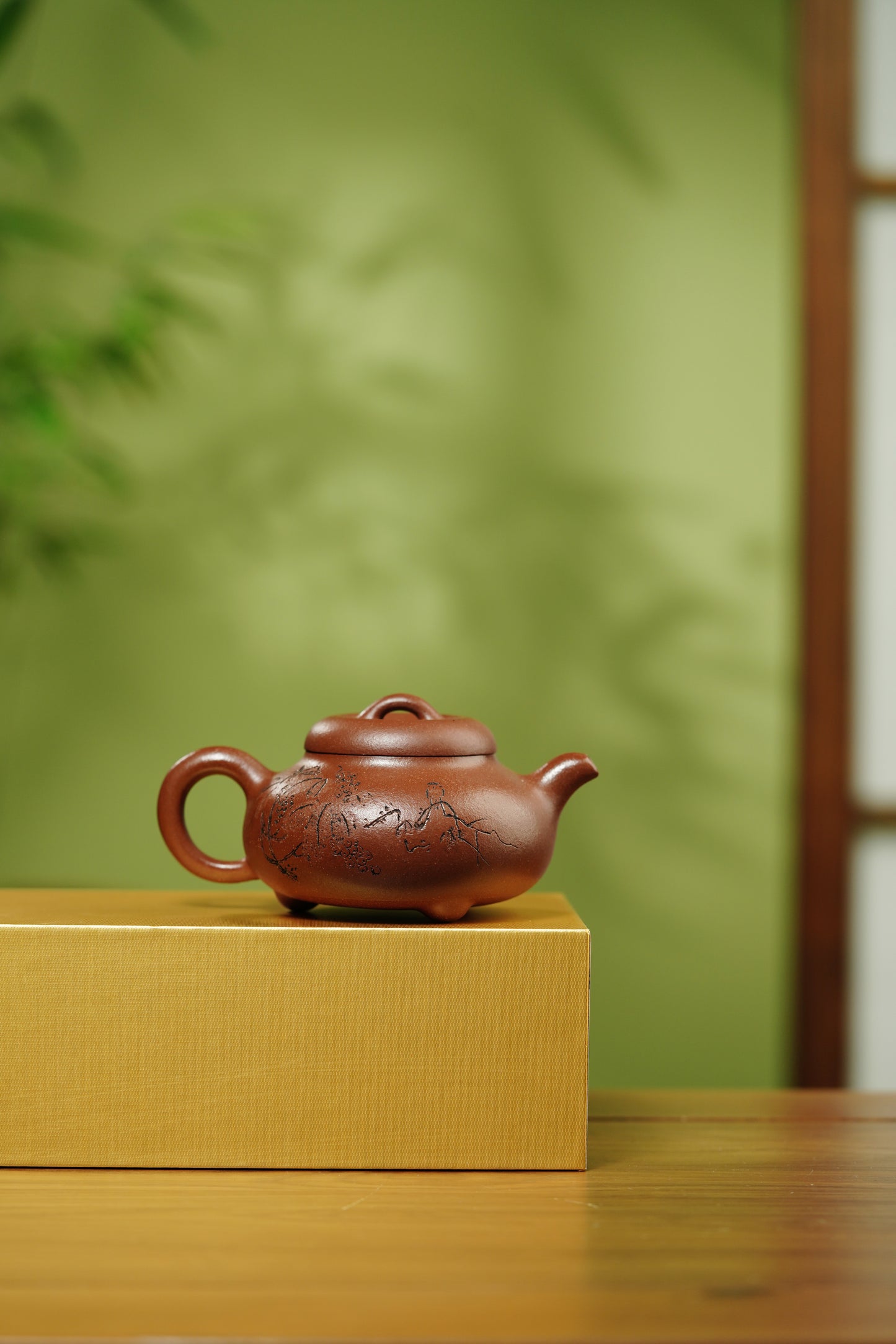 国大师李昌鸿·臻品福利🧧紫砂泰斗顾景舟传承·双国大师之作【三足福禄壶】原矿优质降坡泥·170cc