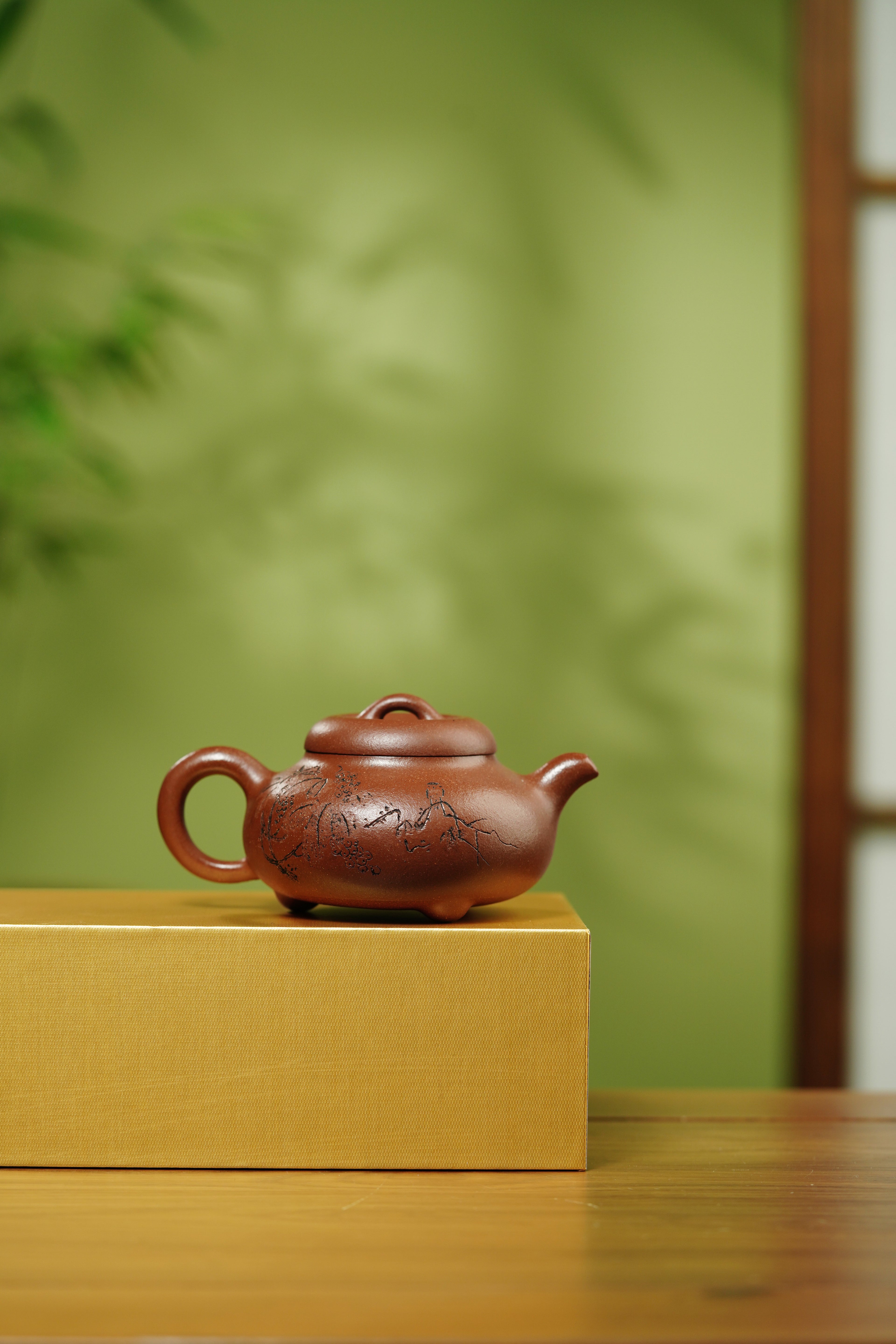 国大师李昌鸿·臻品福利🧧紫砂泰斗顾景舟传承·双国大师之作【三足福禄壶】原矿优质降坡泥·170cc
