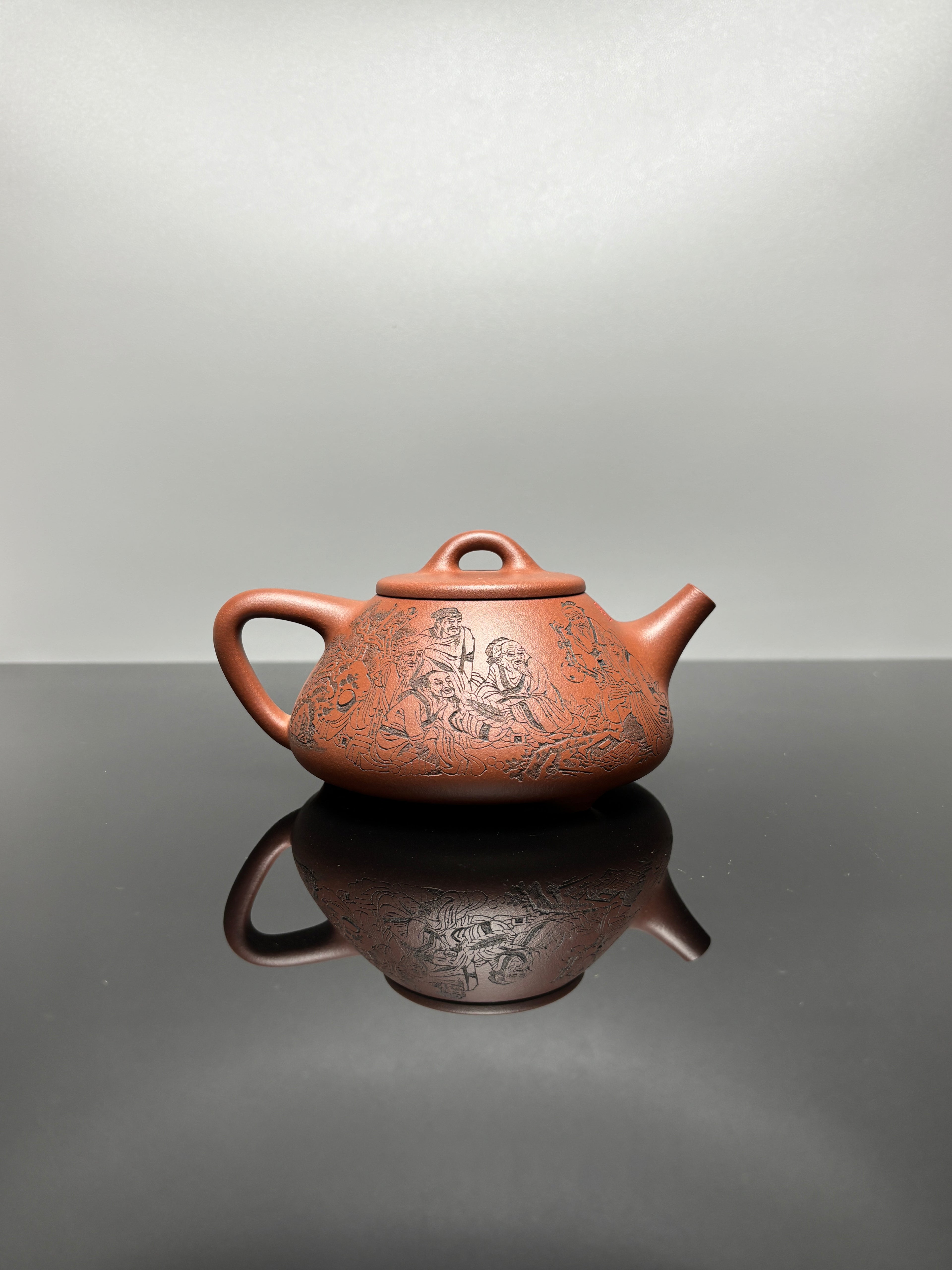 中华神刀·刻绘巅峰 杨喜雨大师顶流臻品《子冶石瓢壶》原矿极品底槽清·410cc