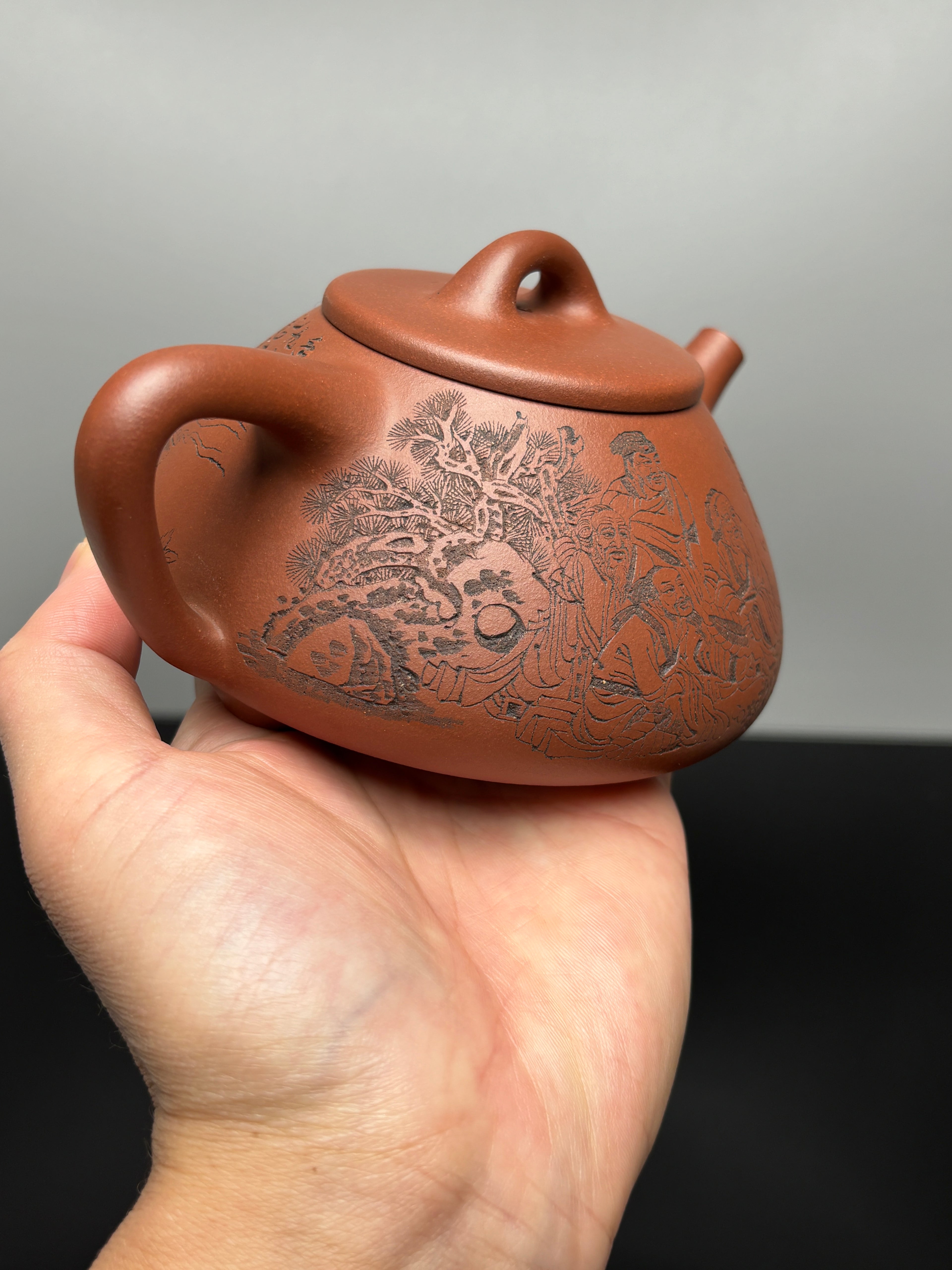 中华神刀·刻绘巅峰 杨喜雨大师顶流臻品《子冶石瓢壶》原矿极品底槽清·410cc