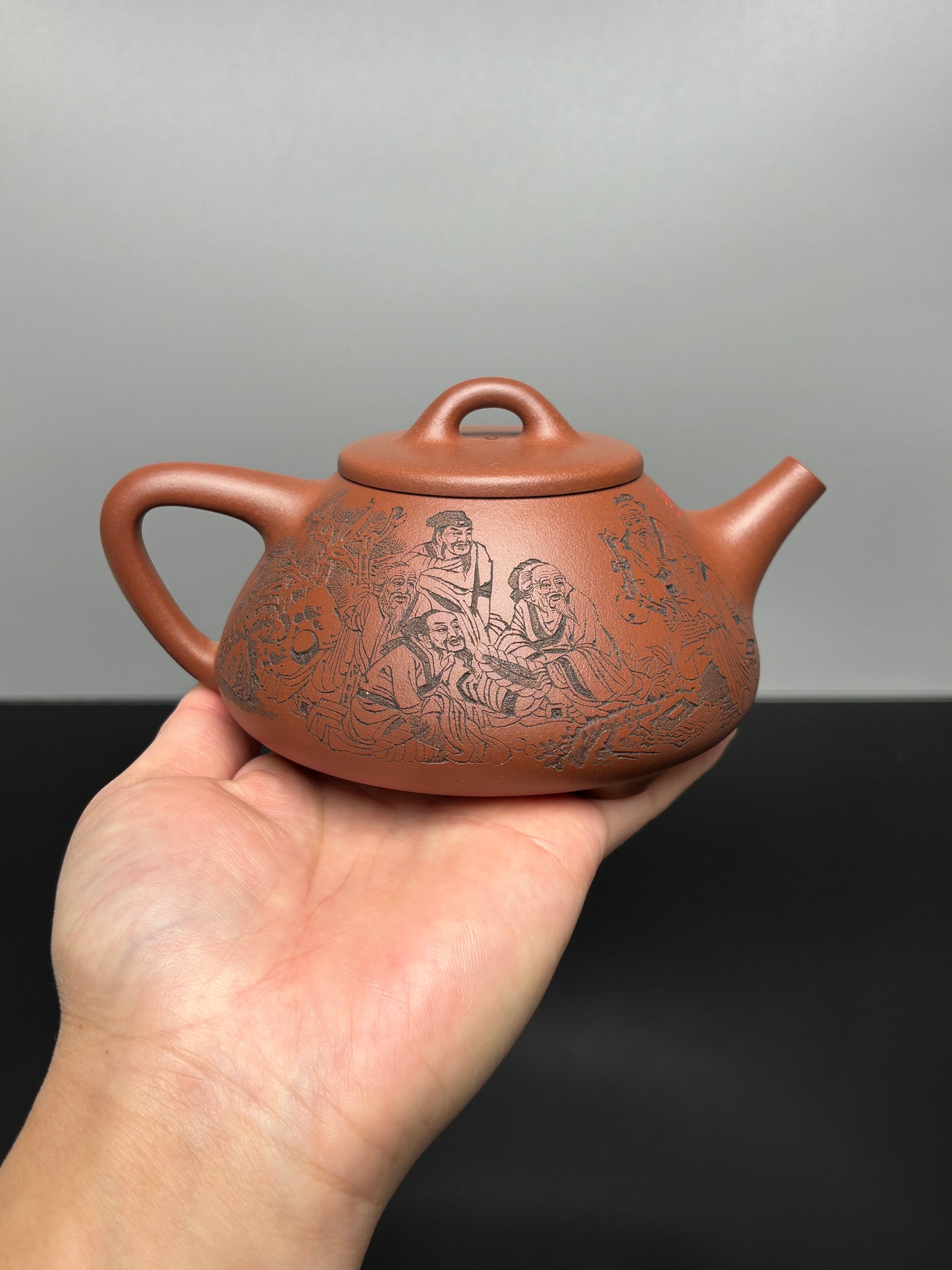 中华神刀·刻绘巅峰 杨喜雨大师顶流臻品《子冶石瓢壶》原矿极品底槽清·410cc