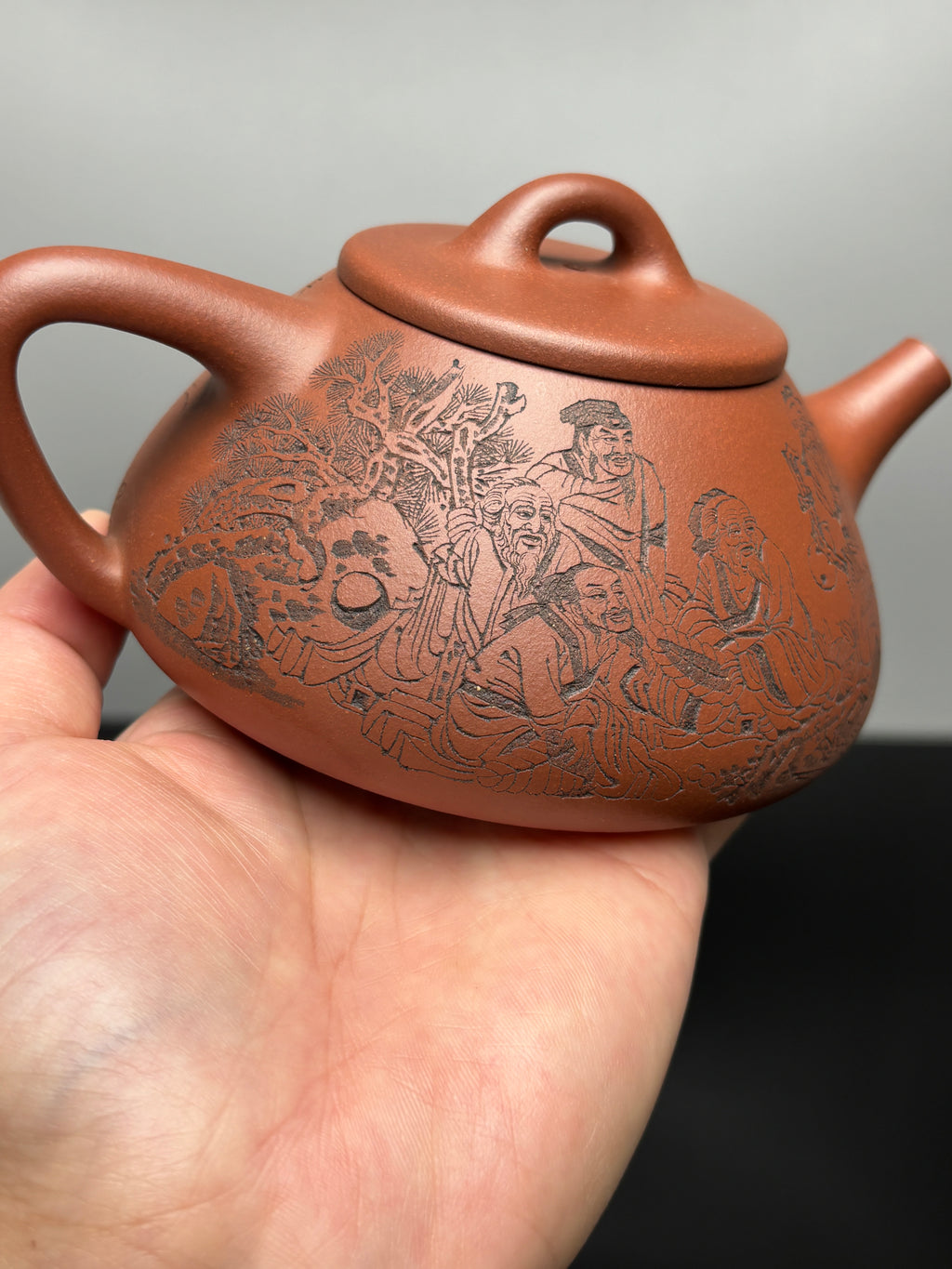 中华神刀·刻绘巅峰 杨喜雨大师顶流臻品《子冶石瓢壶》原矿极品底槽清·410cc