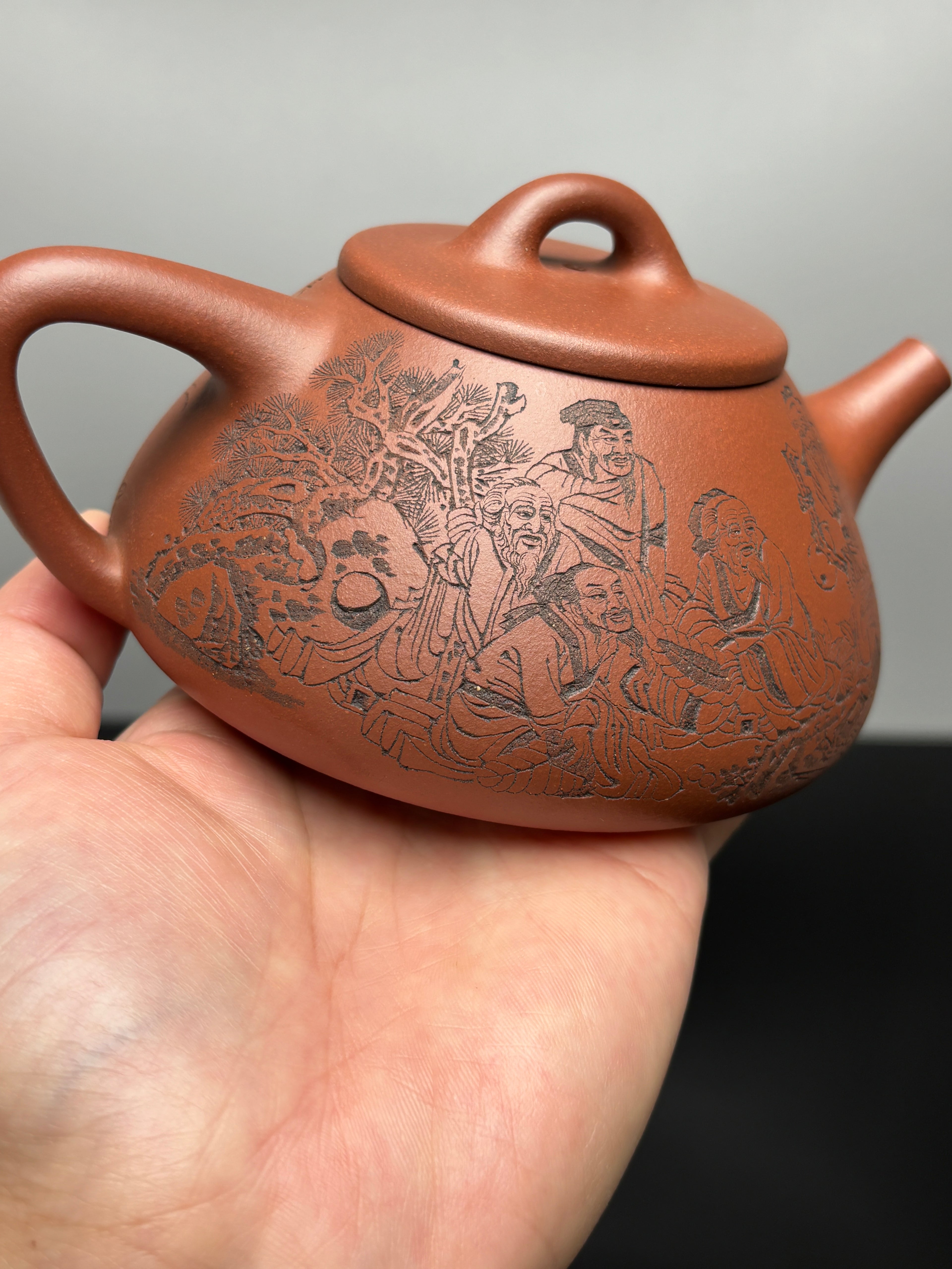 中华神刀·刻绘巅峰 杨喜雨大师顶流臻品《子冶石瓢壶》原矿极品底槽清·410cc
