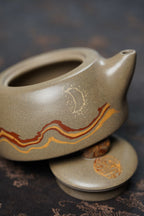 范泽锋大师高徒·省大师邱爽紫砂潜力重器【天际壶】雨花石 原矿极品蟹壳青·190cc
