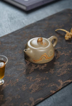 范泽锋大师高徒·省大师邱爽紫砂潜力重器【天际壶】雨花石 原矿极品蟹壳青·190cc