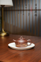 范泽锋大师高徒·省大师邱爽紫砂潜力重器【日月同辉壶】原矿极品老紫泥·180cc