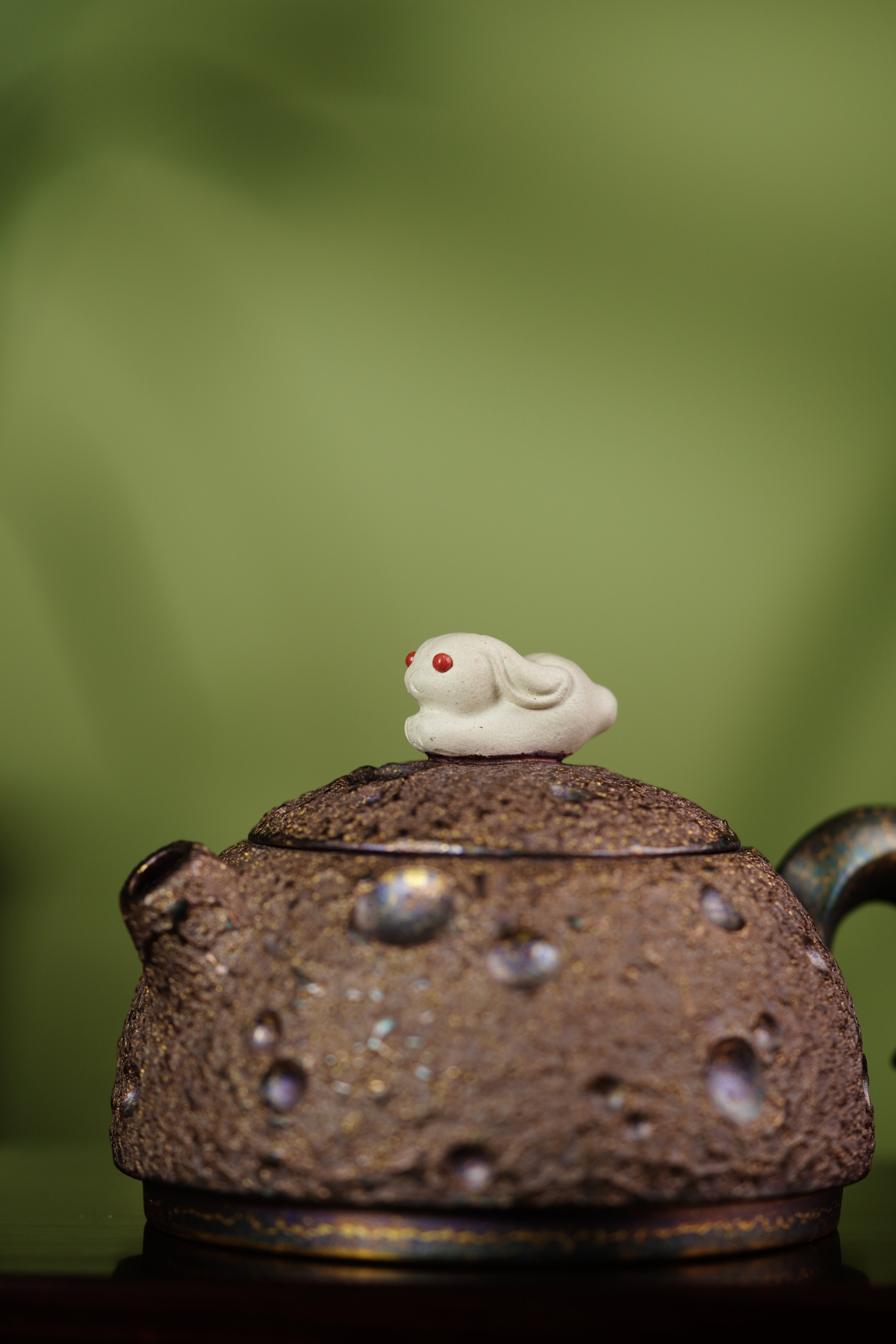 新品🉐紫砂与雕塑融合·原创艺术重器【奔月壶】原矿优质紫茄泥·200cc 原创紫砂艺术家·朱红景