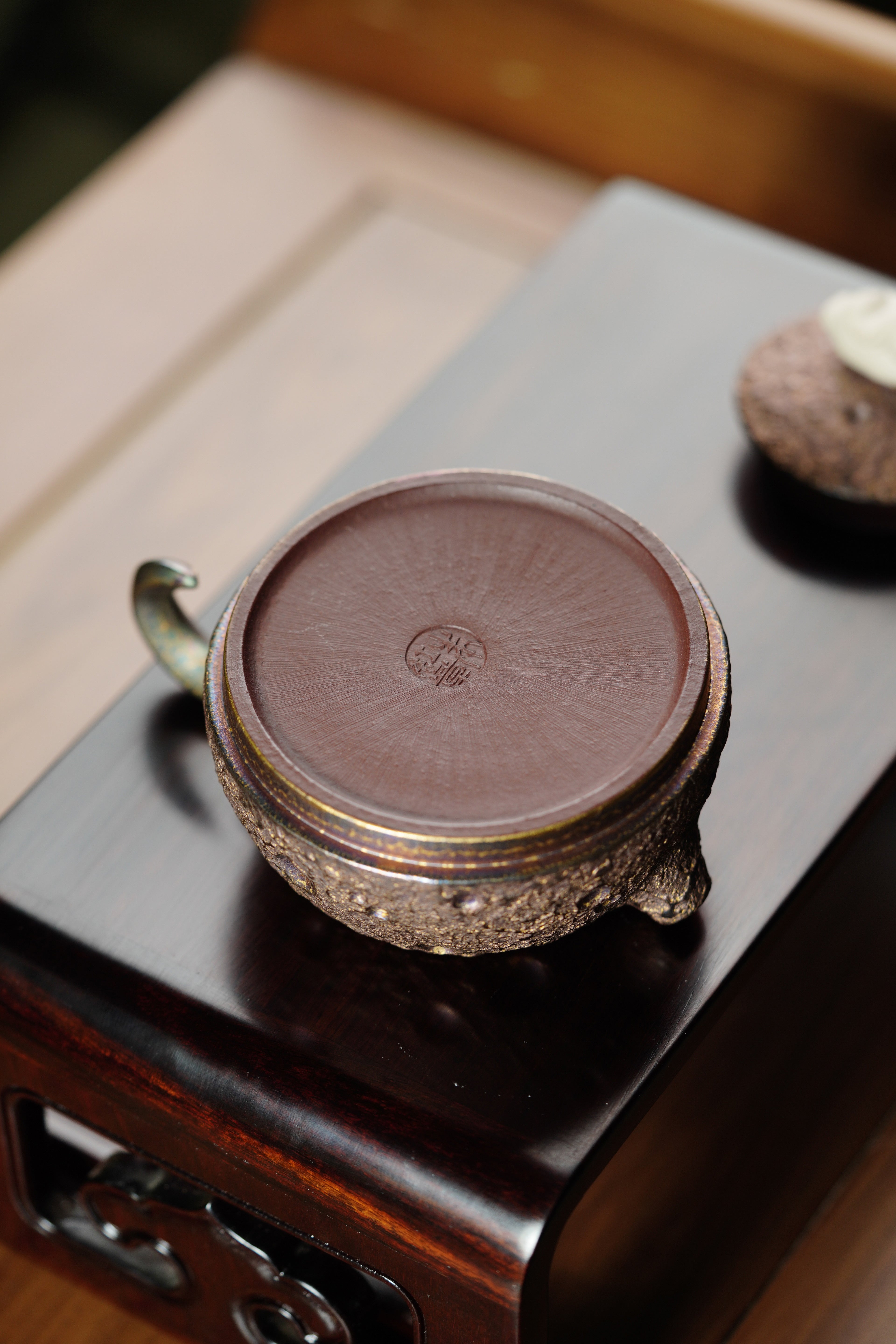 新品🉐紫砂与雕塑融合·原创艺术重器【奔月壶】原矿优质紫茄泥·200cc 原创紫砂艺术家·朱红景