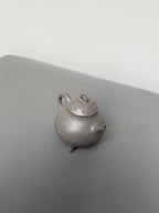 工艺美术师·精致小品佳作《三足鼎壶》收藏重器！原矿天青泥古法还原烧·150cc