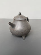 工艺美术师·精致小品佳作《三足鼎壶》收藏重器！原矿天青泥古法还原烧·150cc